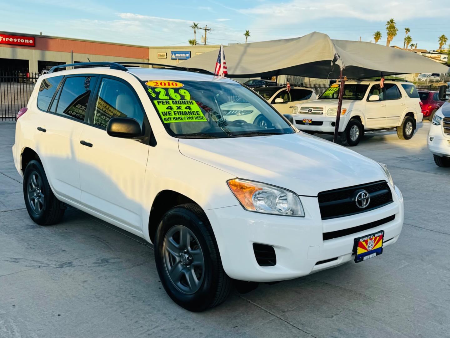 2010 White Toyota RAV4 Base I4 4WD with 3rd Row (2T3JF4DV2AW) with an 2.4L L4 DOHC 16V engine, 4-Speed Automatic transmission, located at 2190 Hwy 95, Bullhead City, AZ, 86442, (928) 704-0060, 0.000000, 0.000000 - 2010 Toyota Rav4. 4 wheel drive.3 rd row seating. Elderly owned. Brand new tires. IN house financing available. - Photo#0